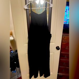 Hipster Row black jumpsuit, size 2XL, spaghetti straps
